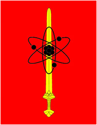 Proposed version of the sword-and-atom symbol of Gram, the 'Sword of Nuclear Wrath'