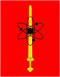 Proposed version of the sword-and-atom symbol of Gram, the 'Sword of Nuclear Wrath'